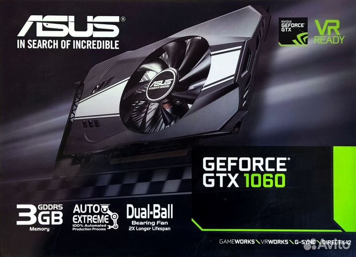 Видеокарта gtx 1060 6gb asus