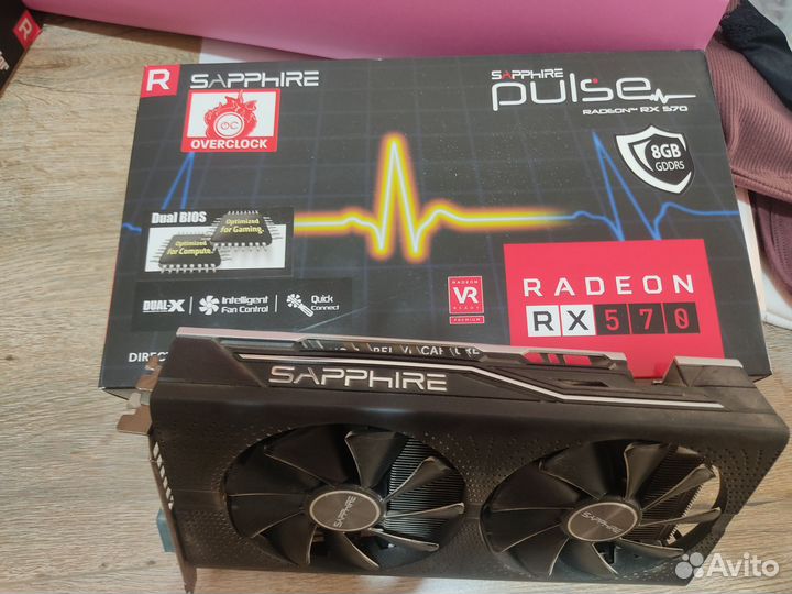 Видеокарта rx570 8gb Sapphire pulse