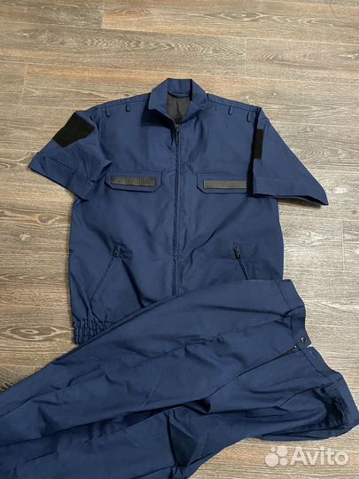 Офисная форма синяя короткий