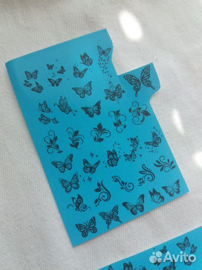 Наклейки слайдеры для ногтей бабочки