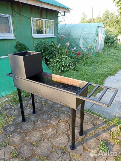 Мангал с печью под казан