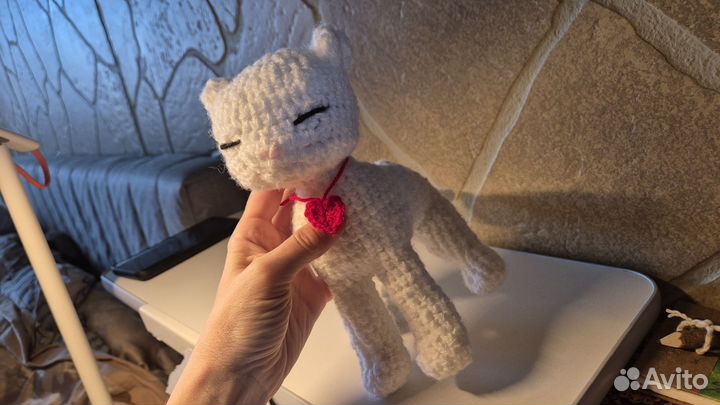 Котенок вязаный ручная работа