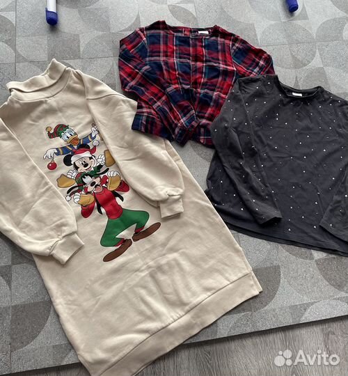 Большой пакет брендовых вещей для девочки 140-152