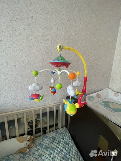 Мобиль музыкальный на кроватку с подсветкой