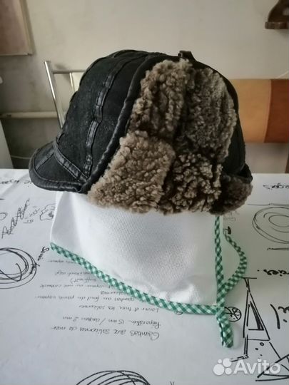 Шапка ушанка из овчины