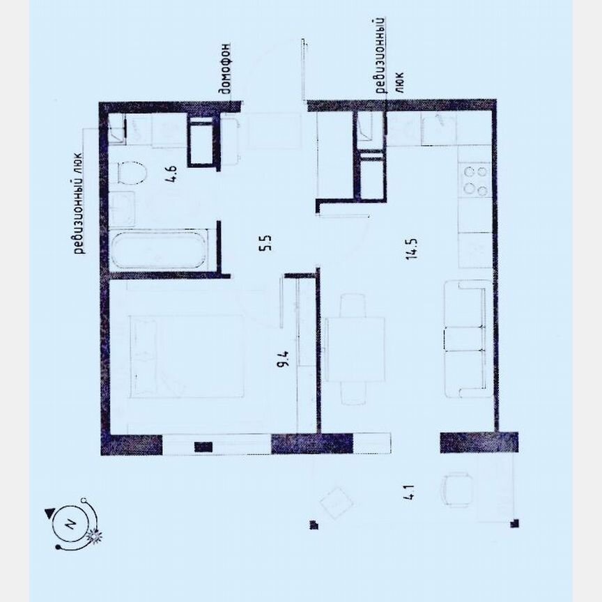 1-к. квартира, 35,2 м², 8/12 эт.