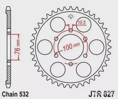 Звезда ведомая JTR827 52