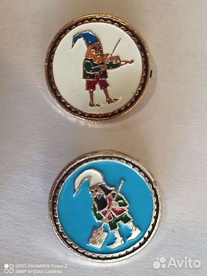 Полный Набор Значков СССР Белоснежка и 7 Гномов