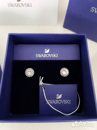 Серьги пусеты Swarovski