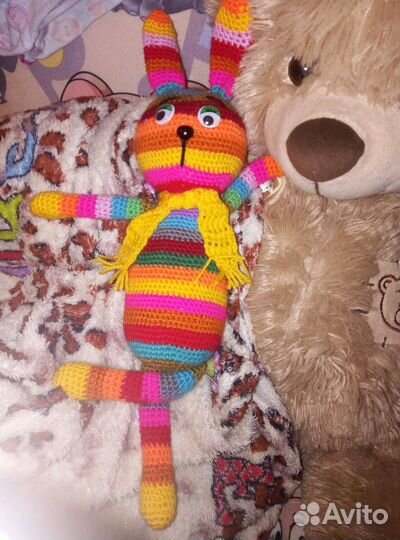 Игрушка вязаная. Кот