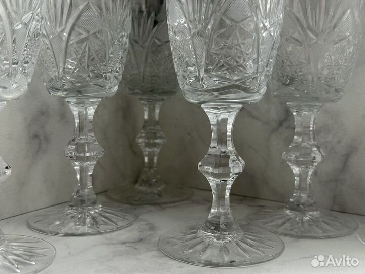 Хрустальные бокалы для вина СССР
