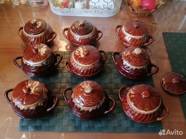 Горшочки керамические для запекания 9шт