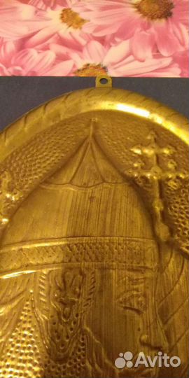 Чеканка медь, лебедь