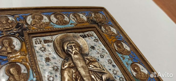 Меднолитая икона Паисий Великий