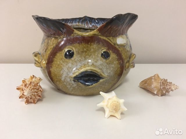 Керамическая ваза-шкатулка Рыбка