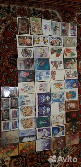 Открытки СССР,Новогодние,Чистые