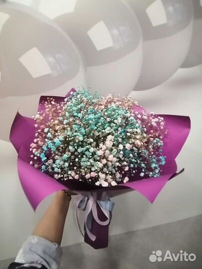 Букет гипсофилы подарок живые цветы