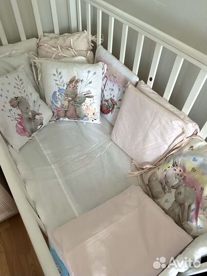 Бортики в кроватку, одеяло детское, постельное