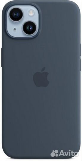 Силиконовый чехол для iPhone 14 (синий)