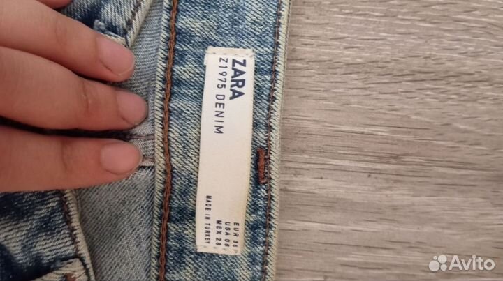 Кожаные брюки zara