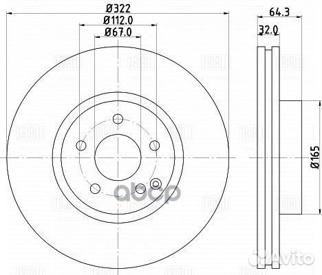 Диск тормозной для а/м Mercedes C (W204) (07)