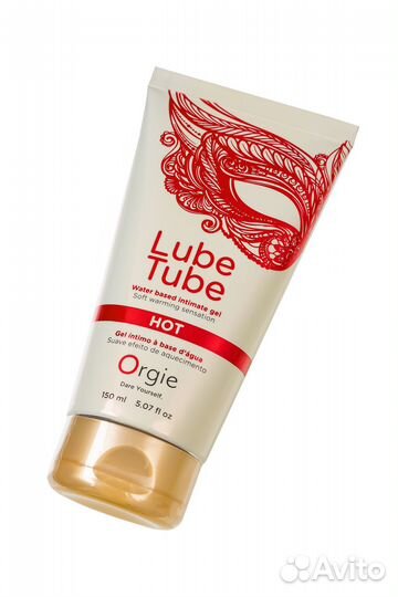 Интимный гель на водной основе Lube Tube Hot с разогревающим эффектом - 150 мл