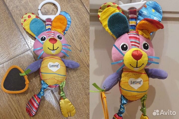 Развивающие игрушки коврик chicco, lamaze