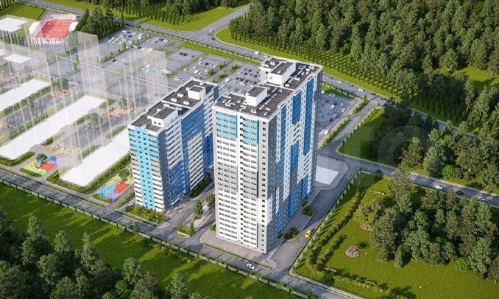 2-к. квартира, 53,8 м², 7/25 эт.