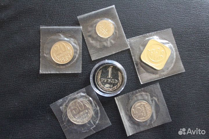 Банковский набор 1989 год ац жетон, запайка