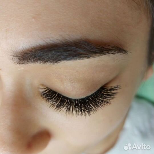 Наращивание ресниц Самара классика, 2д, снятие