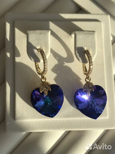 Серьги с кристалами swarovski