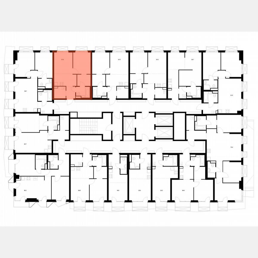 1-к. квартира, 37,6 м², 2/20 эт.