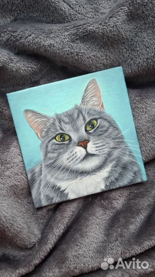 Магнит с портретом питомца, масло