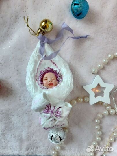 Пеленашка (ватная игрушка на ёлочку)