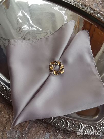 Шёлковый натуральный платок Паше карманный