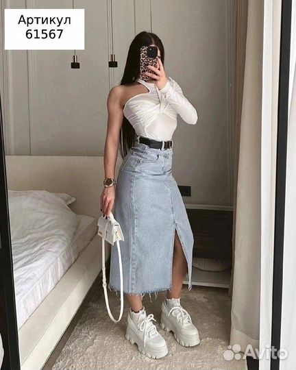 Юбка джинсовая