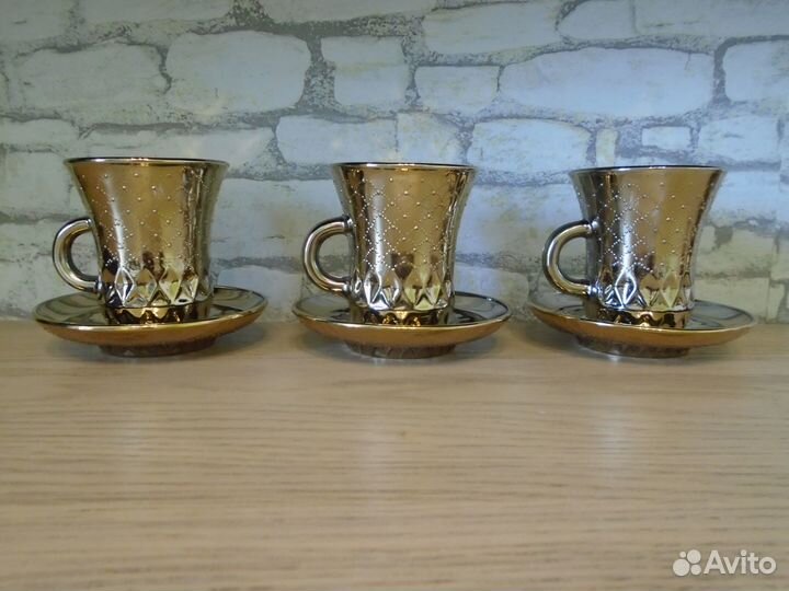 6 кофейных, чайных пар. 12 предметов. СССР