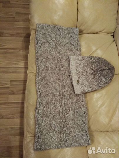 Комплект шапка и снуд 80 шерсти