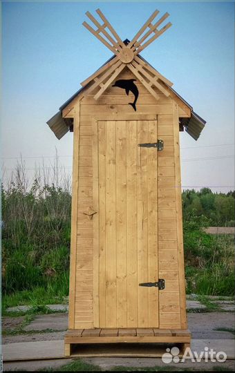 Дачный туалет с декором и установкой ULS