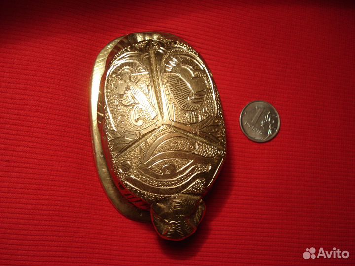 Жук Скарабей Чеканка Хепри Глаз Гора Египет Латунь