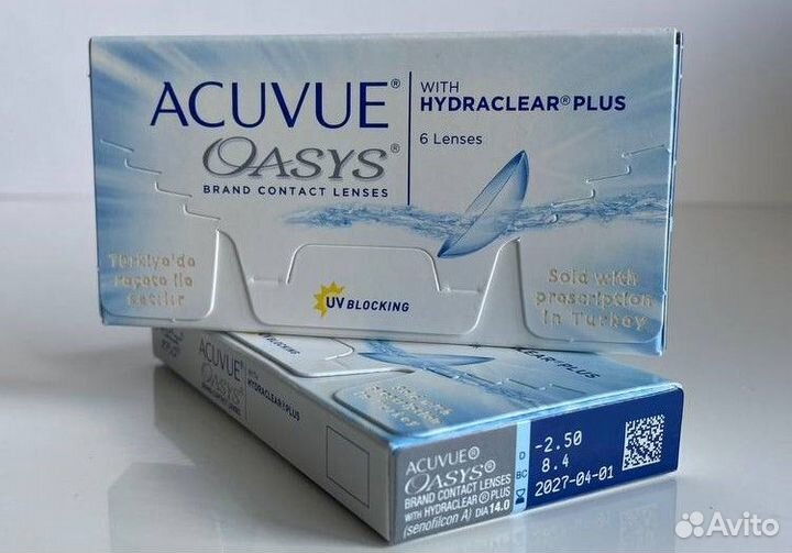 Acuvue Oasys (R 8.4) -2,50 контактные линзы