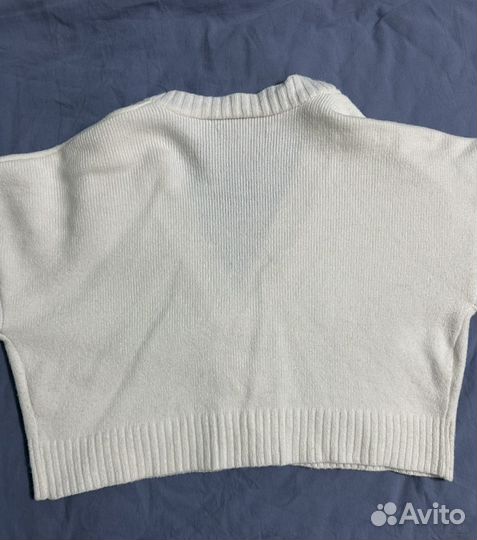 Кардиган женский белый, укороченный