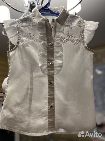 Блузка белая smena