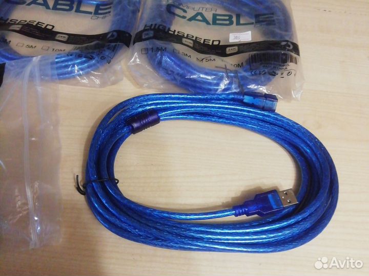 Кабель USB удлинитель 5м Новый