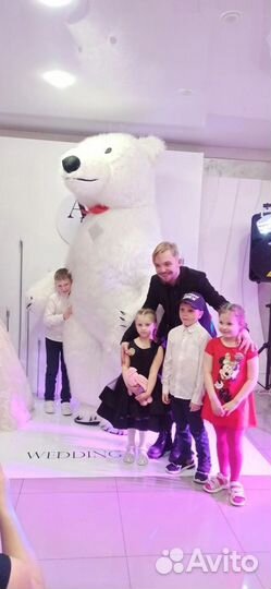 Костюм Ростовая кукла Белый мишка