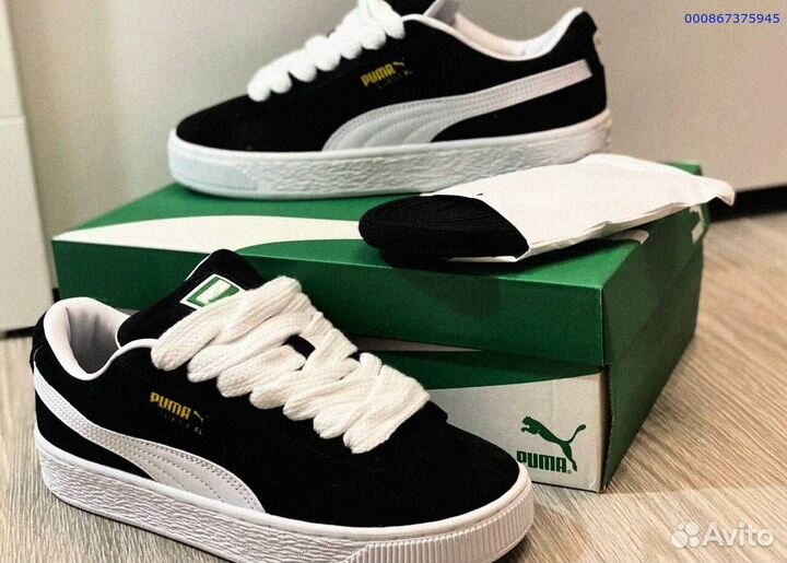 Кроссовки мужские Puma Suede XL “Black White “