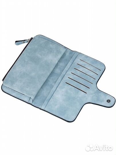 Женское портмоне клатч, светло-голубой