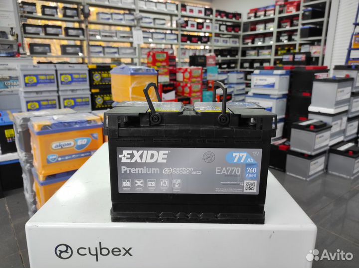 Аккумулятор 77Ah 760A Exide Premium Обратка Black