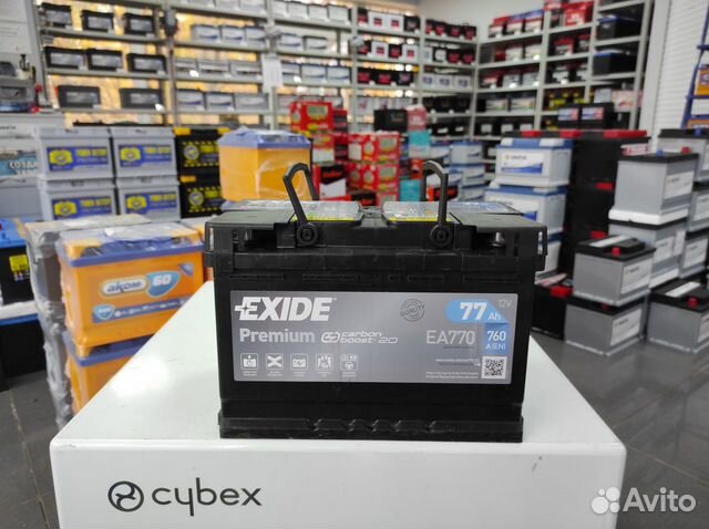 Аккумулятор 77Ah 760A Exide Premium Обратка Black