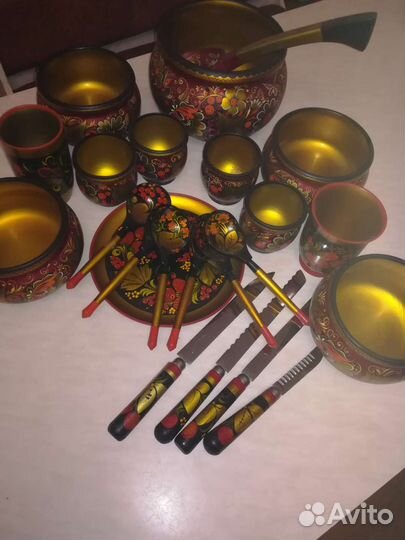 Деревянная посуда хохлома